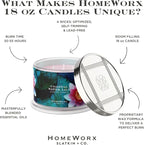 HomeWorx by SLATKIN + CO. Candle- Coastal Water Lily, 18 oz. Premium Scented Candle - 30-55 Hours Burn Time