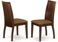 East West Furniture IPC-MAH-C Ipswich Dining Room Chairs - Linen Fabric Upholstered Solid Wood Chairs, Set of 2, Mahogany