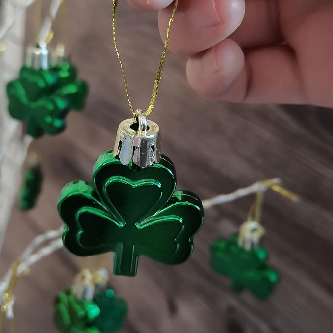 St Patricks Day Ornaments for Tree, 30 Pieces Shamrock Ornaments, Saint Patricks Day Tree Decorations