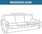 H.VERSAILTEX Sofa Slipcovers - 4 Piece Thick Velvet Couch Covers for 3 Cushion Couch with 3 Individual T Cushion Covers, Deep Teal