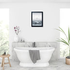 Bathroom Pictures Wall Decor, Guest Bathroom Decor Wall Painting, Heart Water Drop Splash Modern Canvas Pictures Print, Black Framed Artwork