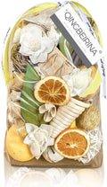 Qingbei Rina Spring Potpourri Bags,Lemon/Citrus/Thyme Potpourris Bowl Filler,Yellow Decorative Pot pourri Dried Flowers,Home Fragrance Sachet, Vase Fillers(20 oz)