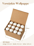 White Floating Candles 2 inch, 48 Pack Floating Candles 5-6 Hours Long Burning, Unscented Floating Candle for Centerpieces, Wedding, Christmas Lights, Romantic Night for Her/Him Set