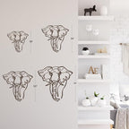 SIGNLEADER Metal Wall Art Decor Elephant Minimalist Modern Abstract Wall Sculpture Hangings Home Decoration for Living Room, Bedroom, Bathroom, Kitchen, Outdoor - 30" Bronze