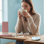 Folkulture Incense Sticks | Set of 120 with Holder for Relaxation | Cherry Blossom & White Musk | Organic, Slow Burning, Non-Toxic | Luxe Floral Fragrance, for Valentines