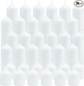 Pillar Candles Bulk Set - Unscented, Smokeless, Dripless | 3 Sizes: 2x3, 2x6, 2x8 Inches | Ideal for Weddings, Christmas & Home Decor (36, White)