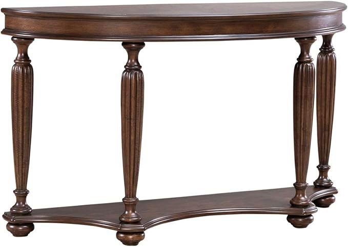 Liberty Furniture Allington Demilune Sofa Table for Living Room - Satin Sienna