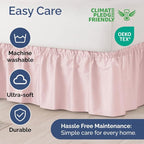 Wrap Around Dust Ruffle Bed Skirt - Lavender Pink - Twin/Twin XL Size Beds w/ 12 Inch Drop - Easy Fit Elastic - Adjustable Pleated Bedskirt w/Brushed Fabric - Wrinkle Free, Women, Men, Kids & Teens
