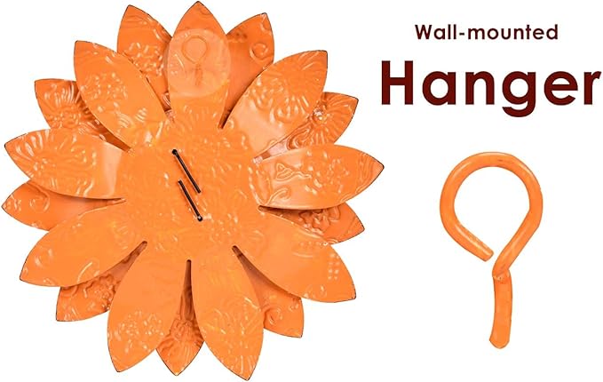 YEAHOME Sunflower Wall Decor - 9 inch Metal Flower Wall Art Decorations, Sunflower Yard Garden Decor Hanging for Kitchen, Bathroom, Bedroom, Set of 3 Handmade Gift for Home, Indoor or Outdoor