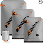 Rechargeable Wireless Pump Travel Storage Bags Set - 25 Pack Portable Space Saver Bags for Travel & Home - Vacuum Compression Packing Seal for Clothes, Blankets, Seasonal Storage