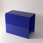 21" Acrylic Shower Stool with Storage Shelf - Waterproof Bath Bench for Spa & Shower, Heavy-Duty Seating (Holds 400lbs) - Ideal for Shaving Legs & Organizing Items (Blue)