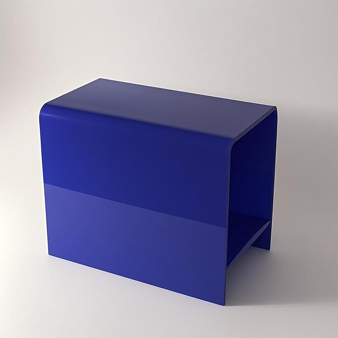 21" Acrylic Shower Stool with Storage Shelf - Waterproof Bath Bench for Spa & Shower, Heavy-Duty Seating (Holds 400lbs) - Ideal for Shaving Legs & Organizing Items (Blue)