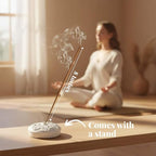 Folkulture Unwind Incense Sticks with Holder (100 Sticks) | Peppermint Incents Stick for Focus,Aromatherapy, Relaxation Gifts for Women | No Charcoal,Organic,Non Toxic, 45 Mins, Slow Burning Insence