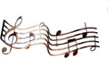 Music Staff and Notes Metal Wall Art Décor Copper/Bronze Plated 24" x 9 1/2"