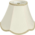 TOOTOO STAR Small Scalloped Lampshades,6" x 13" x 9.25" bell shaped Lampshade, handmade beige DIY Vintage lamp shades for Floor or Table Lamp