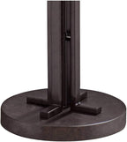 Franklin Iron Works Tristan Modern Standing Floor Lamp 64" Tall Bronze Metal Sheer Brown Textured Linen Fabric Double Drum Shades Decor for Living Room Reading House Bedroom Home