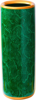 Umbrella Stand Umbrella Bucket Umbrella Rack Barrel Floor Vase Modern Style for Storing Canes Walking Sticks for Entryway Porch Indoor Malachite Green 24‘’High