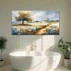 FUHAIHUA Canvas Wall Art For Bedroom Wall Decor For Living Room Modern Office Decorations Pastoral Wall Paintings Scenery Watercolour Pictures Artwork Farmhouse Home Decor Mural 20x40 In