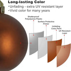 Bronze & Gold 2.5" Christmas Balls Christmas Tree Decoration Ornaments Shatterproof Hanging Balls for Birthday Halloween Holiday Wedding Decorations Set of 24pcs