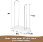 2-Tier Hair Tie Organizer, Modern Scrunchies Storage Tower Holds 30-50 Hair Accessories, Claw Clip Holder, Fashion Countertop Display Stand for Women & Girls(White)