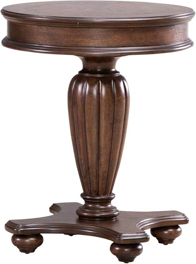 Liberty Furniture Allington Round End Table for Living Room - Satin Sienna