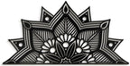 SIGNLEADER Metal Wall Art Decor Flower Minimalist Modern Abstract Wall Sculpture Hangings Home Decoration for Living Room, Bedroom, Bathroom, Kitchen, Outdoor - 18" Black