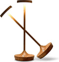 Cordless Table Lamp Rechargeable - 6000mAh LED Battery Operated Table Light - Portable Touch Dimmable Outdoor Waterproof Table Lamps for Patio Bar Restaurant Dining (Bamboo Pattern)