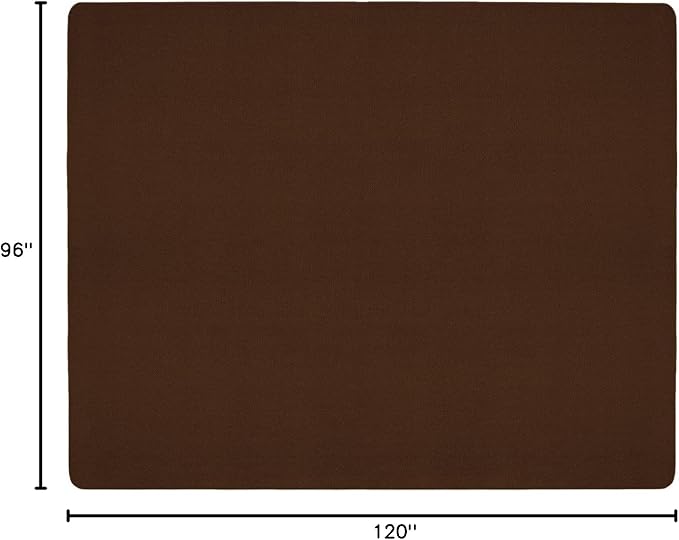 House, Home and More Skid-Resistant Carpet Indoor Area Rug Floor Mat - Chocolate Brown - 8 Ft X 10 Ft - Non Slip Rubber Backing, Stain Resistant, Dog Friendly, Living Room Bedroom Kitchen Entryway