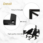 SIGNLEADER Metal Wall Art Decor Bird Silhouette on Branch Modern Abstract Wall Sculpture Hangings Home Decoration for Living Room, Bedroom, Bathroom, Kitchen, Outdoor - 36" Black