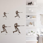 SIGNLEADER Metal Wall Art Decor - Baseball Batter Sport Minimalist Modern Abstract Wall Sculpture Hanging Home Decoration for Living Room, Bedroom, Bathroom, Kitchen, Studio, Outdoor - 30" Bronze