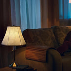 Double White Lamp Shade Set of 2, TOOTOO STAR Large Barrel Lampshade for Floor Light and Table Lamp 6x12x8.5 inch, DIY Fabric Natural Linen Hand Crafted, Spider (White, 6x12x8.5 inch)