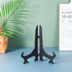 Artliving 8 Inch Black 6pcs/Set Plastic Easels Plate Display Stands Picture Frame Stand Holder
