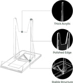 30 Pack Acrylic Book Display Stand - Adjustable Clear Easel Holder Display Collector Stand for Comic Books, CD DVD, Plates, Magazines, Postcard, Artworks, Collectibles & Home Office Decor