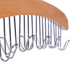 Belt Hanger Organizer for Closet: Ohuhu 2 Pack 12 Hooks Max 36 Belts Tie Rack Wooden Belt Holder for Storage 360 Degree Rotating Space Saver Organizer for Men Women Belt Tie Scarf-Burlywood