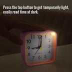 Small Pink Kids Desk Alarm Clock, Analog Travel Battery Operated Clock,Quieter Bedside Clocks for Girls' Bedrooms Bathroom Living Room Kitchen Shelf Clocks