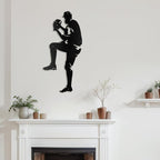 SIGNLEADER Metal Wall Art Decor - Baseball Pitcher Sport Minimalist Modern Abstract Wall Sculpture Hanging Home Decoration for Living Room, Bedroom, Bathroom, Kitchen, Studio, Outdoor - 30" Black