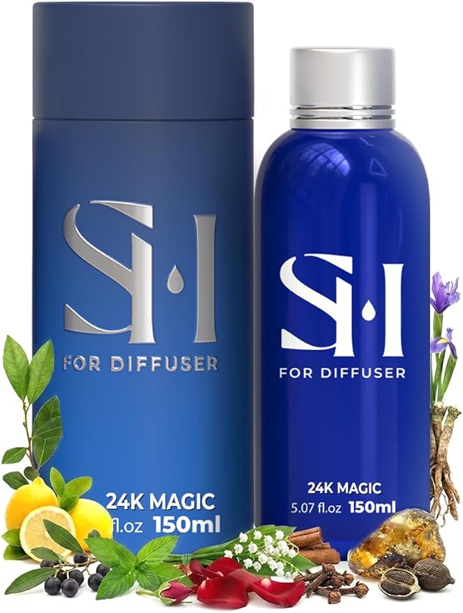 24K Magic No.1023 Hotel Diffuser Oil Refill, 5.07 Fl oz | 150ml, Luxury Home Scent Fragrance Oil for Diffuser Ultrasonic and Waterless Diffuser Oil and Crafting, Long-Lasting Aroma