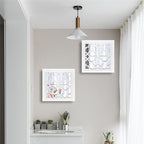 Wocred Set of 2 Mirrors Square Wall Mirror,Gorgeous Rustic Farmhouse Accent Mirror,White Color Entry Mirror for Bathroom Renovation,Bedrooms,Living Rooms and More(12”x12”)