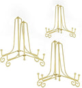 Iron Plate Stands for Display, Foldable Book Holder & Easel Stand for Sign, Versatile Poster Stand and Small Plate Stand for Home Decor, Art, Photo Frame, Card, Crystal Display (Gold, 4 6 8 inch (6Pcs))