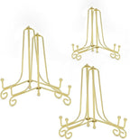 Iron Plate Stands for Display, Foldable Book Holder & Easel Stand for Sign, Versatile Poster Stand and Small Plate Stand for Home Decor, Art, Photo Frame, Card, Crystal Display (Gold, 4 6 8 inch (6Pcs))