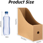 20 Pack Cardboard Magazine File Holders, Sturdy Book Bins for Classroom Library, 10.6'' ×10.2'' ×3.5'' Inch Vertical File Folder Box