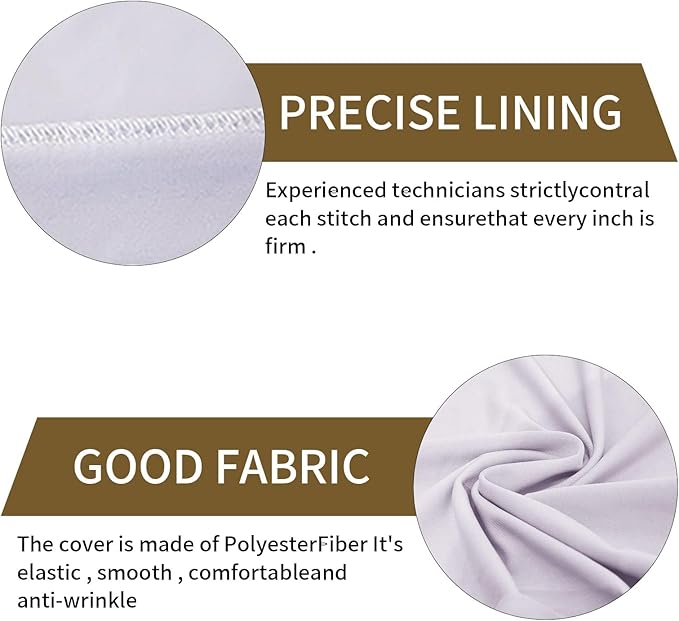 10 Pcs White Washable Removable Universal for Wedding Party Dining Banquet Polyester Spandex Stretch Slipcovers Chair Covers