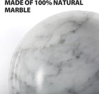 Koville Italian Natural Marble Incense Holder, 5inch Incense Holders for Sticks, Sturdy Incense Burner Ash Catcher, Ideal for Meditation, Relaxing, Easy to Clean(Bianco Carrara)