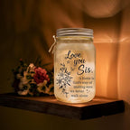 A Sister Is God's Way We Never Walk Alone Lighting – Birthday Gift for Sister – Mason Jar With Lights Gift Ideas With Sentimental Quote – Big or Little Sisters Present – Thoughtful Gifts for Sisters