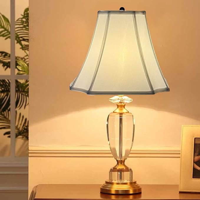 Tootoo Star Fabric Lampshade White (6.3x6.3)" x (13x13)'' x 10.8" Octagonal Royal Bell Shade for Floor Lamp Shade and Table Lamp Shade