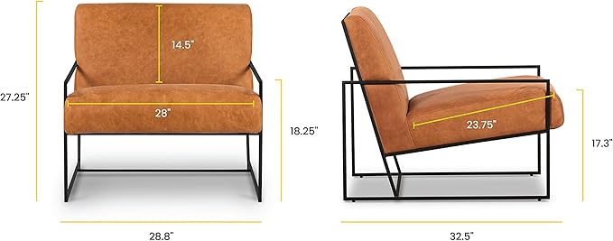 Bo Lounge Chair in Cognac Tan