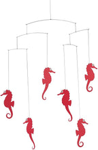 Flensted Mobiles Sea Horse Red Hanging Mobile - 22 Inches - High Quality Cardboard