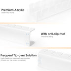 OAPRIRE Hat Stand for Baseball Caps Display and Organizer, No Install Acrylic Hat Organizer 2 Pack Holds 14 Baseball Caps for Closet, Bedroom, Dresser (White)