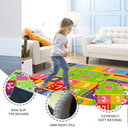 Kid Rug for Playroom Learning Animals, ABC Rug for Babies to Learn Alphabets, Nursery Rugs for Teaching Toddlers(Color:Pattern,Size:80 * 150cm/31" x 59")