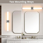 Modern Wall Sconce 30.4 Inch Brushed Nickel Bathroom Sconces Led Wall Lights with Acrylic Shade Hardwired Long Vanity Lighting Fixtures Over Mirror for Bedroom Living Room Hallway